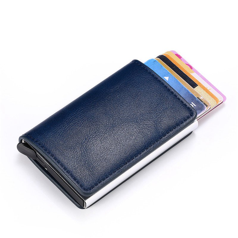 2024 Credit Card Holder Wallet Men Women RFID Aluminium Bank Cardholder Case Vintage Leather Wallet with Money Clips - Image 17