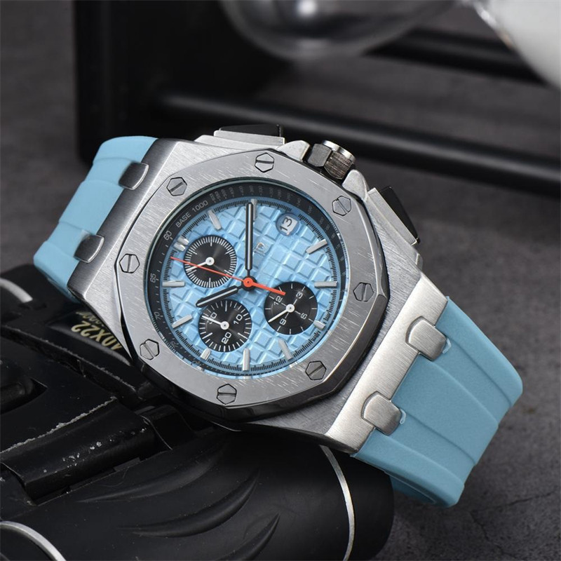 Fashion Six-Pin Silicone Tape Business Men's Watch Sports Chronograph Quartz Watch - Image 12