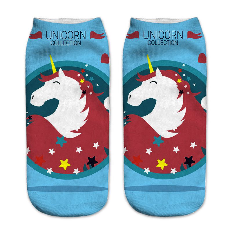 Wholesale AliExpress Hot Sale Printing Women Socks Unicorn Harajuku Wind Animal 3D Printed Socks - Image 7