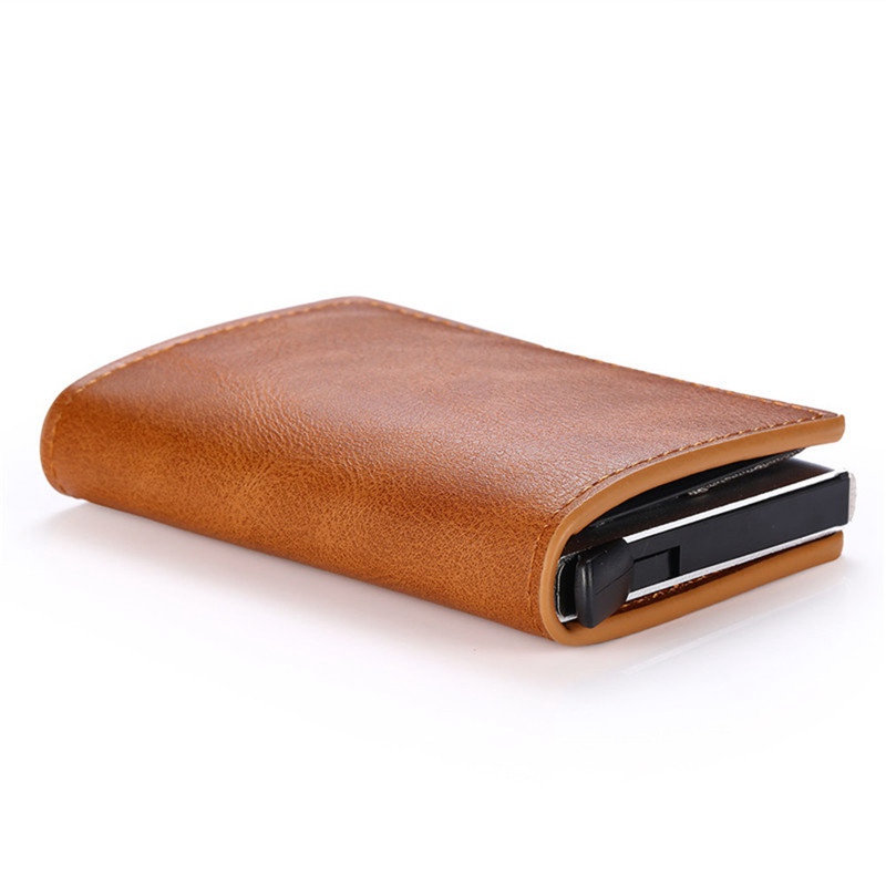 2024 Credit Card Holder Wallet Men Women RFID Aluminium Bank Cardholder Case Vintage Leather Wallet with Money Clips - Image 18