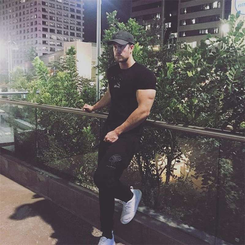 Muscle Doctor European and American Summer round Neck Casual Sports T-shirt Men's Short Sleeve Fitness Running Training Wear Factory Wholesale - Image 16