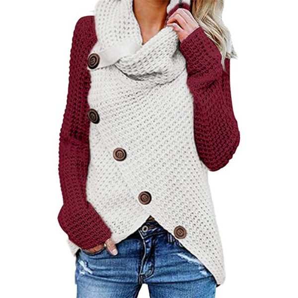 2024 Autumn Winter Sweater Ol Commuter Amazon Amazon Turtleneck Cardigan Solid Color Sweaters Women's Clothing One Piece Dropshipping - Image 25