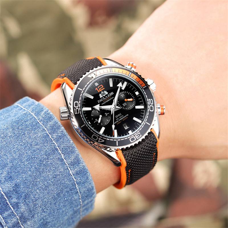 ZGAutomatic Mechanical Luminous Canvas Rubber Band Men's Watch - Image 31