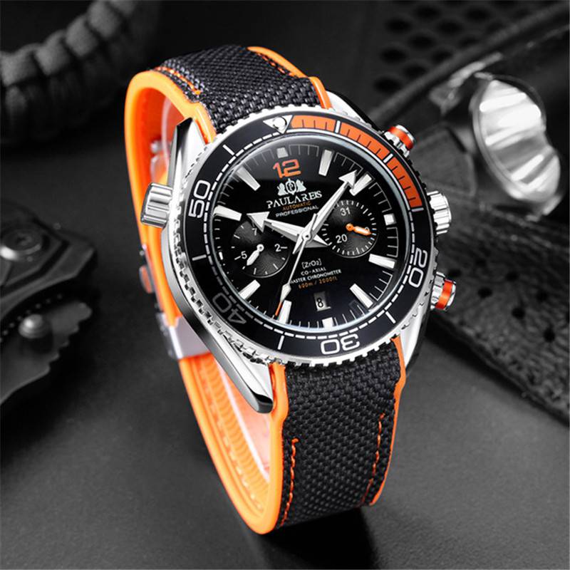 ZGAutomatic Mechanical Luminous Canvas Rubber Band Men's Watch - Image 32