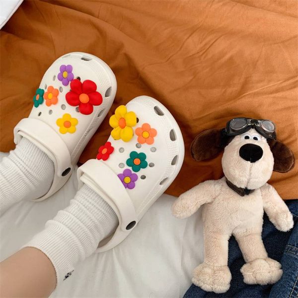 Hole Shoes Ins Girl's Heart Feeling of Shit Cute Cartoon Cow Toe Box Soft Bottom Thick Bottom for Outdoors Sandals Women's Summer - Image 12