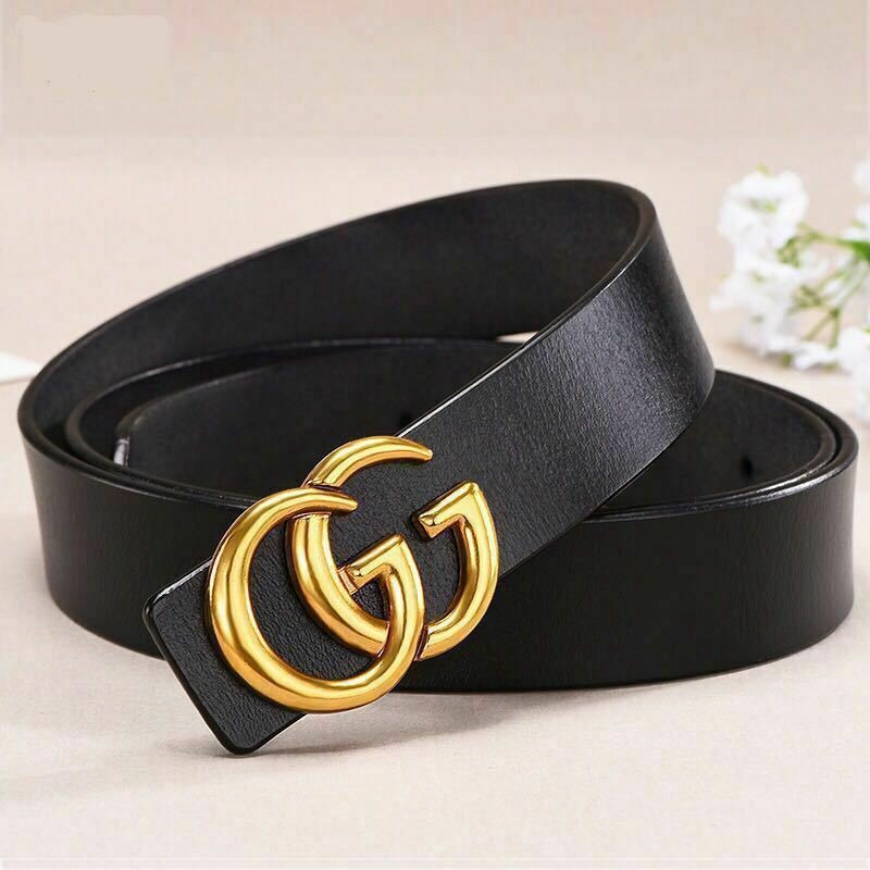 Z2.3-3.8cm Fashion Ladies Genuine Leather Belts Jeans Belt With Letter GG Buckle - Image 5