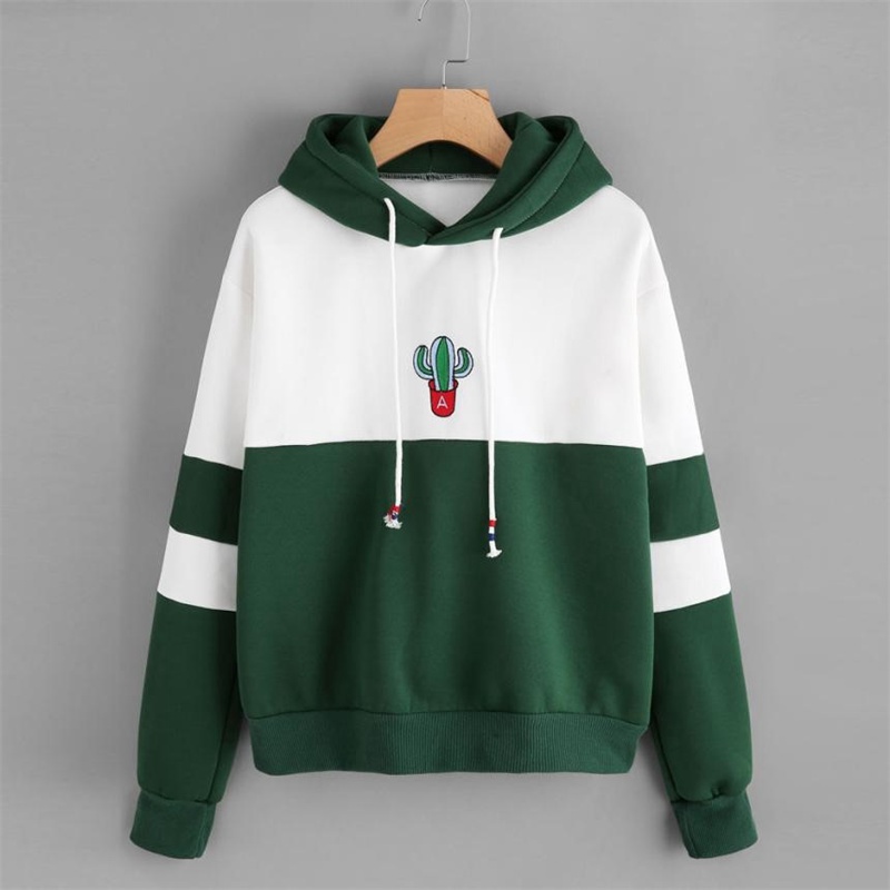 EBay AliExpress Amazon Hot Selling Loose Hooded Cactus Printed Sweater Foreign Trade - Image 3