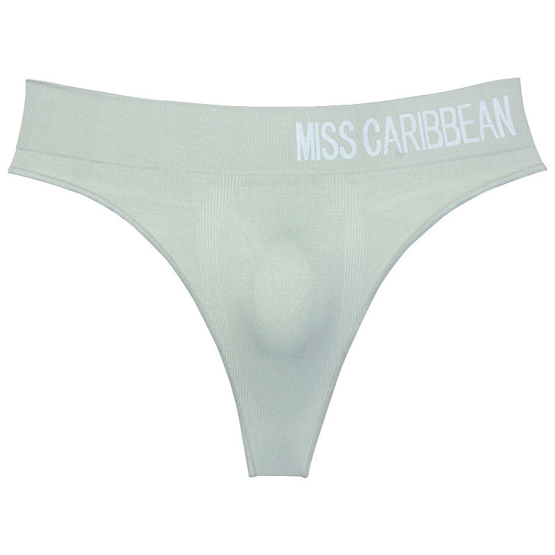 Men's Underwear Sexy U Convex Sports Fitness Letters Wide Waist Mid-High Waist Seamless Briefs T-Shaped Panties - Image 4