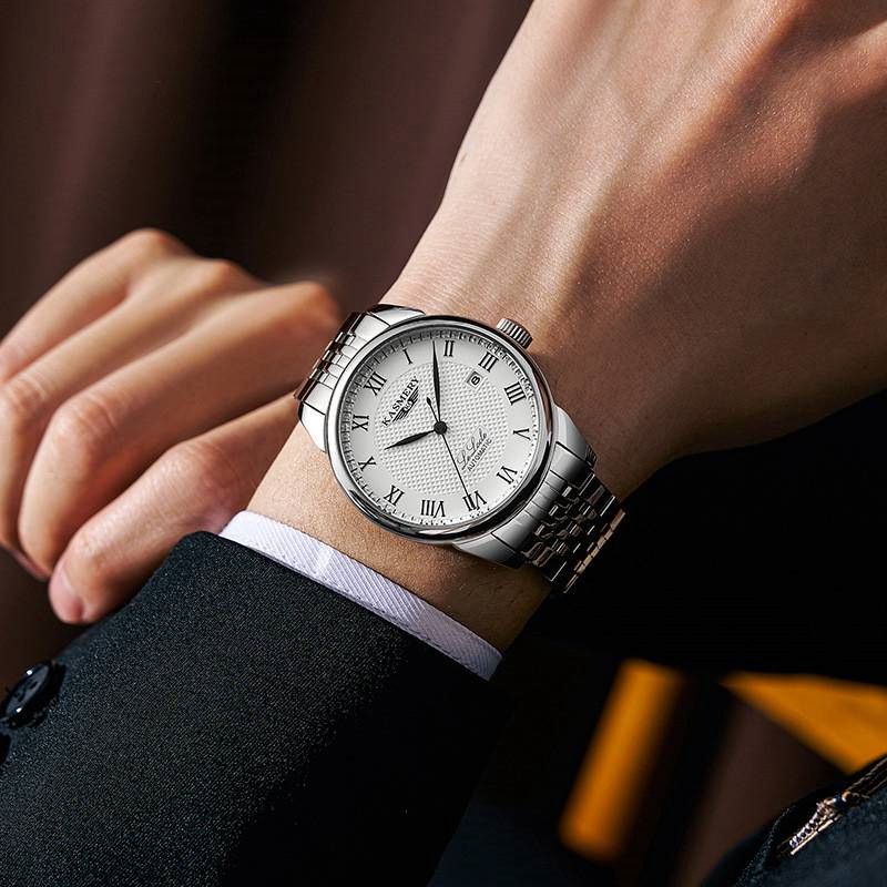 ZZ Men's Watch Swiss Mechanical Watch Automatic Solid Steel Belt Business Men's - Image 7