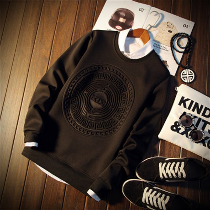 2024 New Men's Three-Dimensional Floral Pullover Sweater round Neck Men's plus-Sized Large Size Coat Trendy Men's T Foreign Trade - Image 3