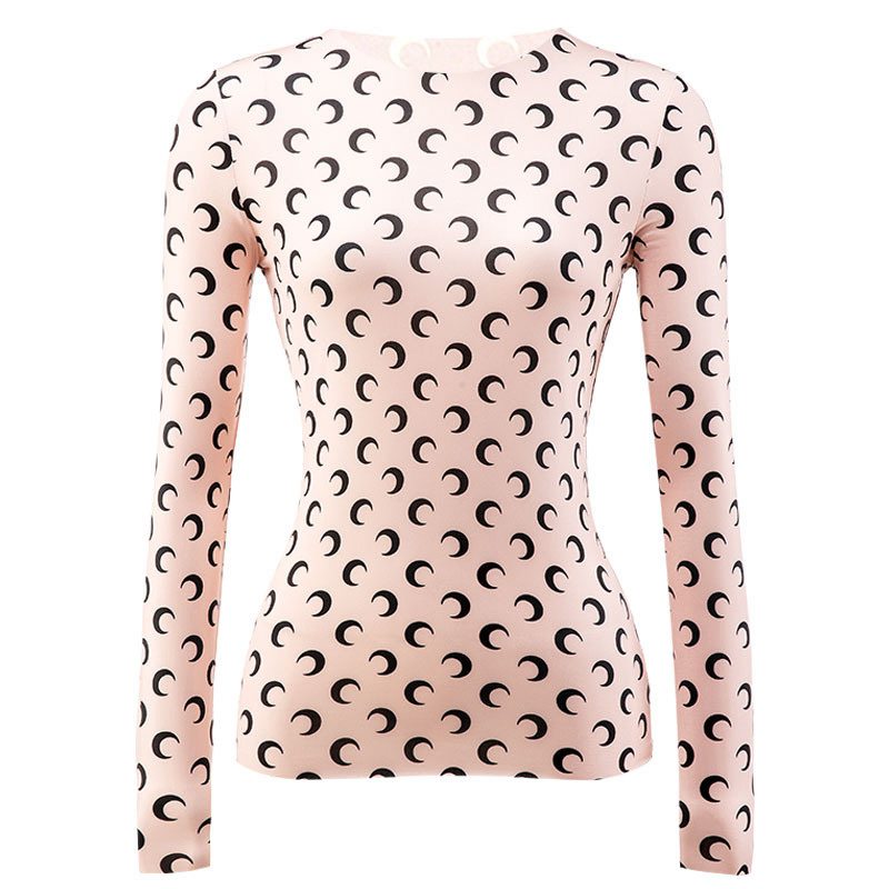 Yang Mi Moon Bottoming Shirt Ice Silk Sun Protection Clothing Inner Crescent T-shirt Bandage Dress Sweet and Spicy Wind Slimming Wind Shield - Image 7