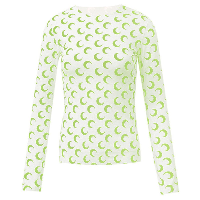 Yang Mi Moon Bottoming Shirt Ice Silk Sun Protection Clothing Inner Crescent T-shirt Bandage Dress Sweet and Spicy Wind Slimming Wind Shield - Image 9