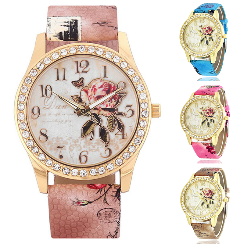 ZZ Ladies Girls Watch Crystal Quartz Womens Analogue Dress Leather Casual Gift - Image 15