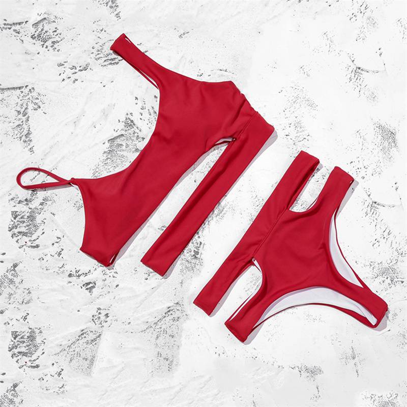 High Quality White Bikinis High Waist Bikini Hot Sale Padded Bra Hollow Out Sexy Swimsuit Female Swimwear Women Bathing Suit - Image 5