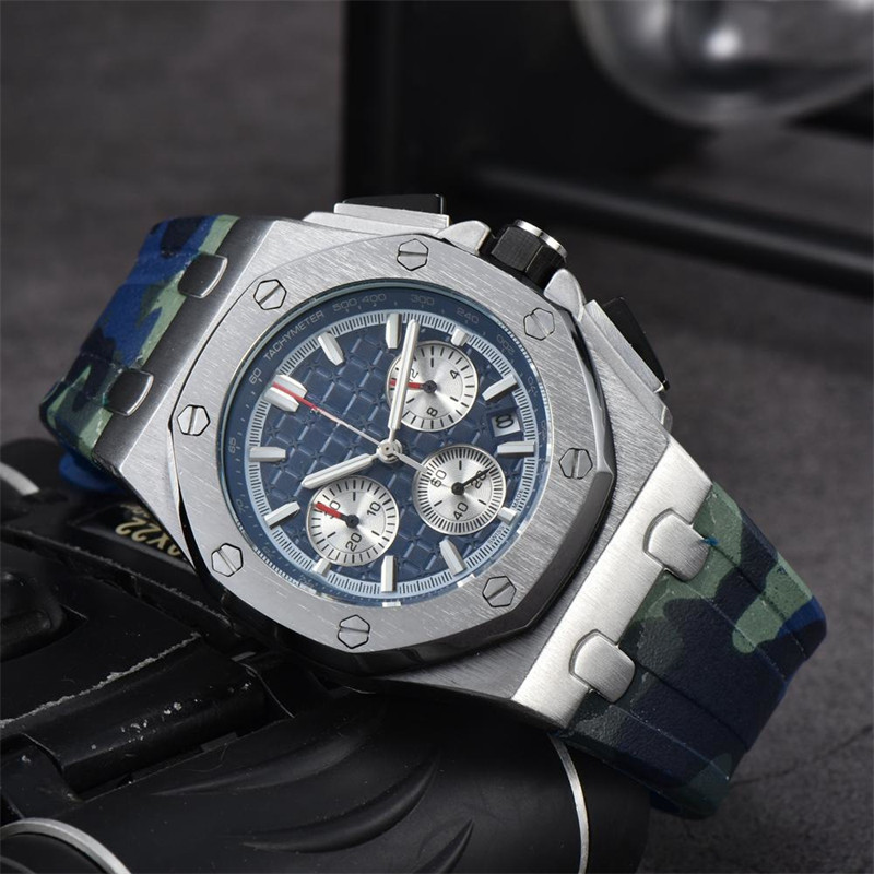 Fashion Six-Pin Silicone Tape Business Men's Watch Sports Chronograph Quartz Watch - Image 14