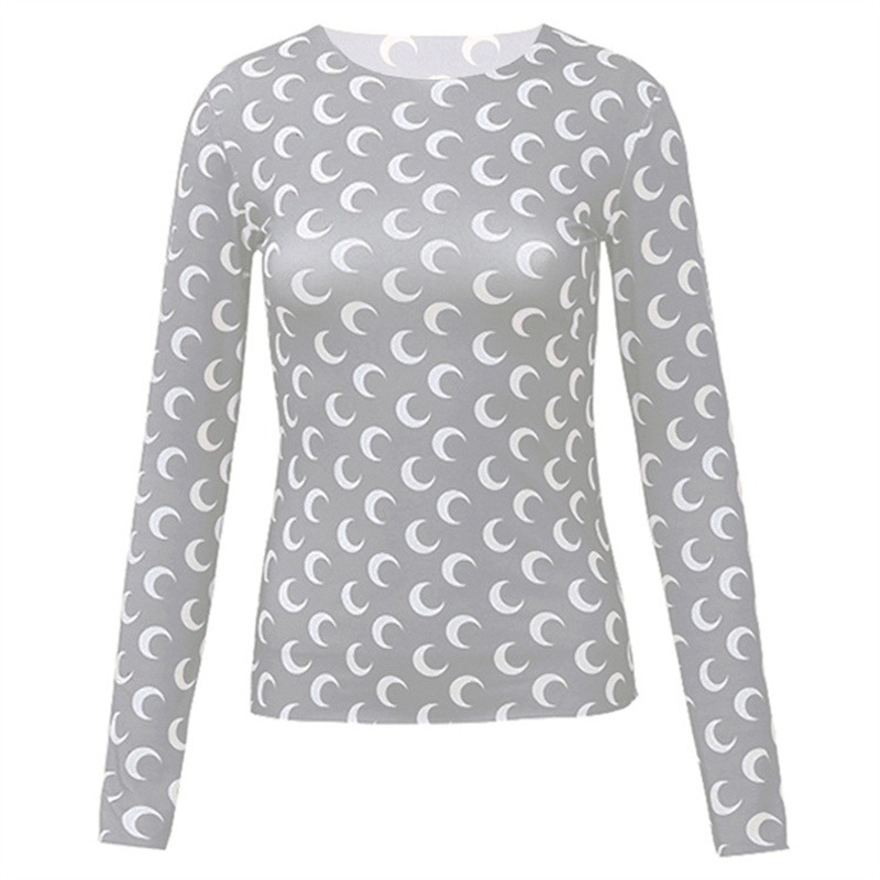 Yang Mi Moon Bottoming Shirt Ice Silk Sun Protection Clothing Inner Crescent T-shirt Bandage Dress Sweet and Spicy Wind Slimming Wind Shield - Image 11