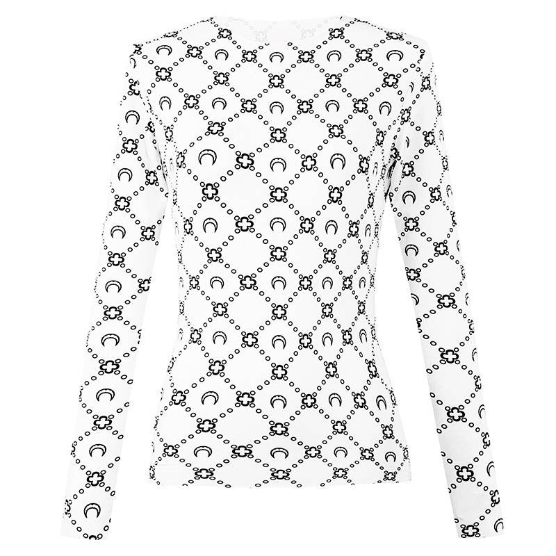 Yang Mi Moon Bottoming Shirt Ice Silk Sun Protection Clothing Inner Crescent T-shirt Bandage Dress Sweet and Spicy Wind Slimming Wind Shield - Image 18