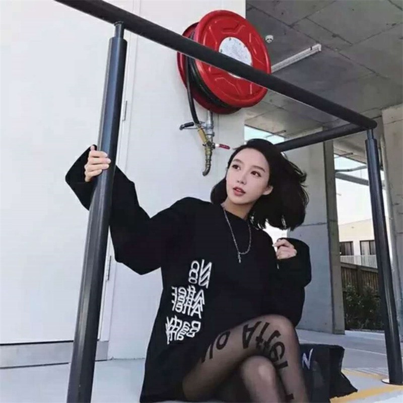 No after Party Arbitrary Cut Silk Stockings Snagging Resistant Letter Tattoo Socks Printed Stockings - Image 6