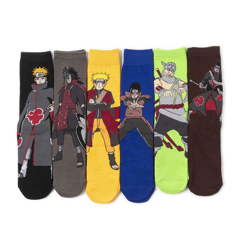 2PC Cartoon Socks Ninja Cotton Cartoon Socks Cotton Man Manufacturer Women's Cross-Border Socks Trendy Socks TV Wholesale Anime Men's Socks - Image 22