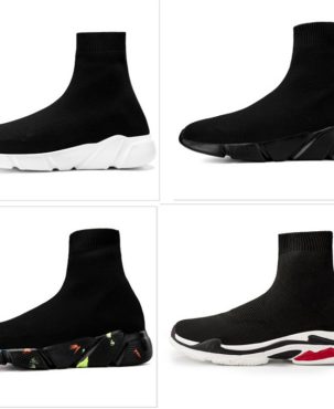 Woman's Sock Knitted Flat Sneakers Men Trainers Speed Runners Sport Shoes