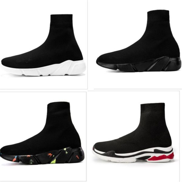 Woman's Sock Knitted Flat Sneakers Men Trainers Speed Runners Sport Shoes