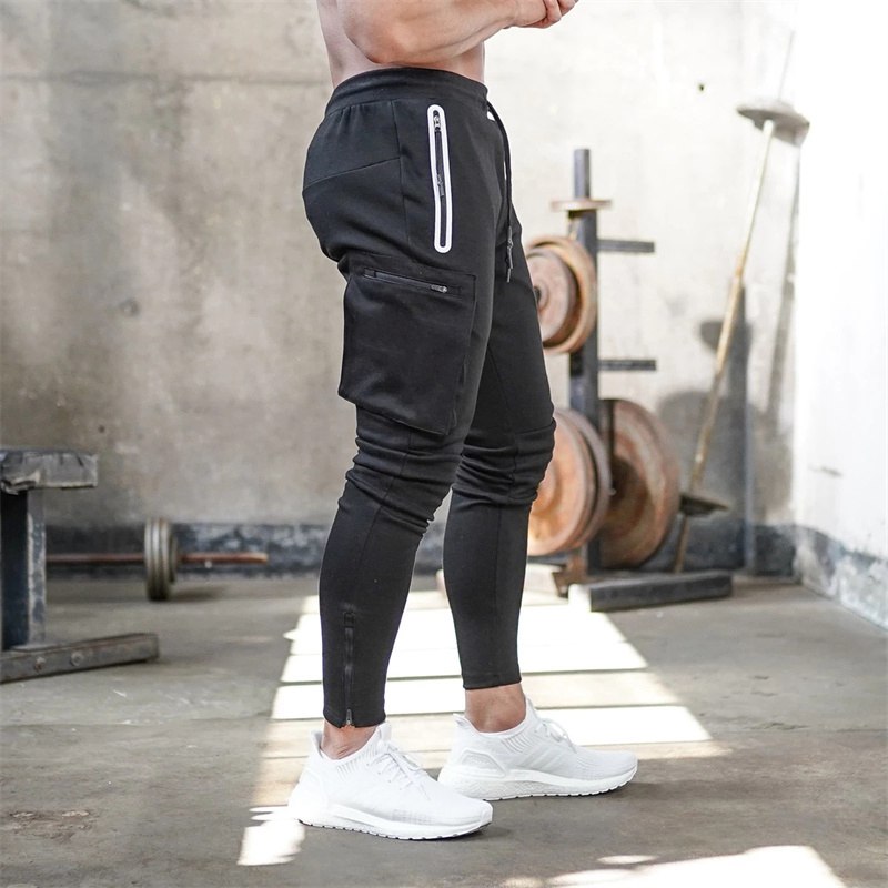 Fashion Stitching Men Pants Fitness Casual Elastic Pants men Bodybuilding Clothing Casual Navy Military Sweatpants Joggers Pants - Image 23