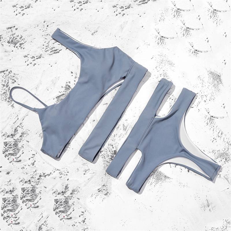 High Quality White Bikinis High Waist Bikini Hot Sale Padded Bra Hollow Out Sexy Swimsuit Female Swimwear Women Bathing Suit - Image 6