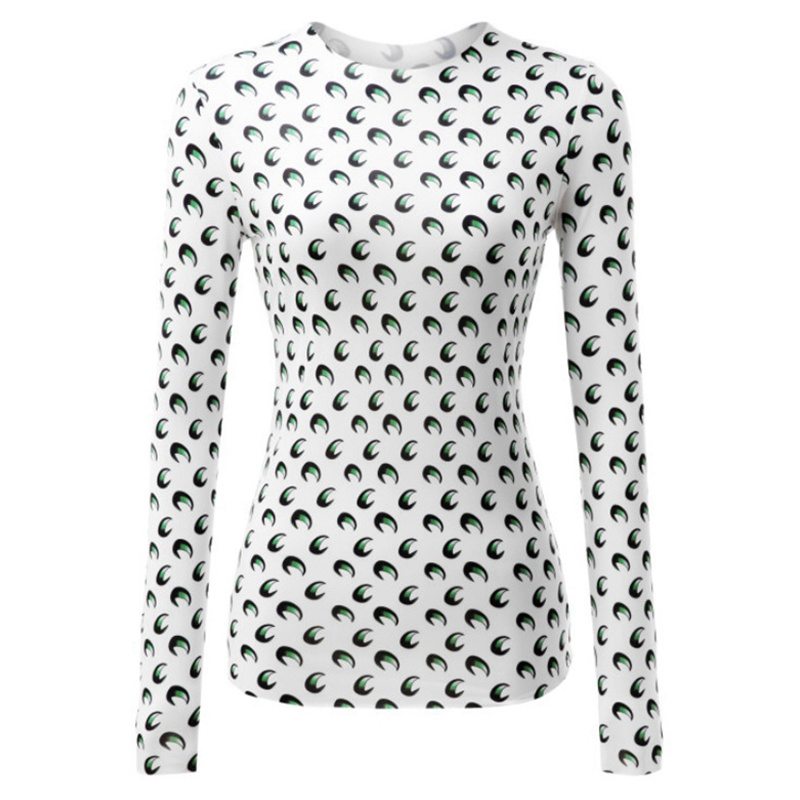 Yang Mi Moon Bottoming Shirt Ice Silk Sun Protection Clothing Inner Crescent T-shirt Bandage Dress Sweet and Spicy Wind Slimming Wind Shield - Image 22