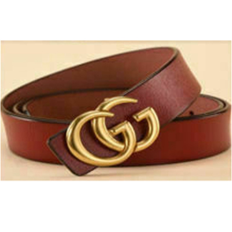 Z2.3-3.8cm Fashion Ladies Genuine Leather Belts Jeans Belt With Letter GG Buckle - Image 7