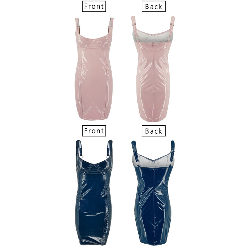 European and American Spring and Summer Amazon Dress Sexy Bright Wrapped Chest Strap Waist Dress Zc3048 - Image 11