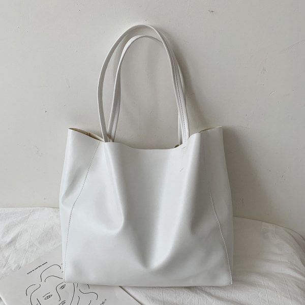 Large Women's Leather Style Tote Shoulder Bag Satchel Ladies Handbag - Image 5