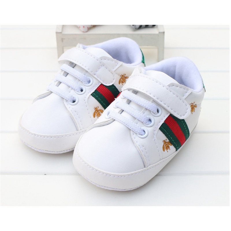 Newborn Baby Boy Girl Pram Shoes Toddler Pre Walker White Sneakers Trainers 0-12 - Image 7
