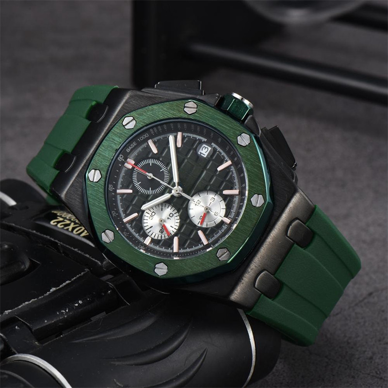 Fashion Six-Pin Silicone Tape Business Men's Watch Sports Chronograph Quartz Watch - Image 16
