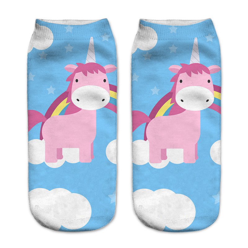 Wholesale AliExpress Hot Sale Printing Women Socks Unicorn Harajuku Wind Animal 3D Printed Socks - Image 11