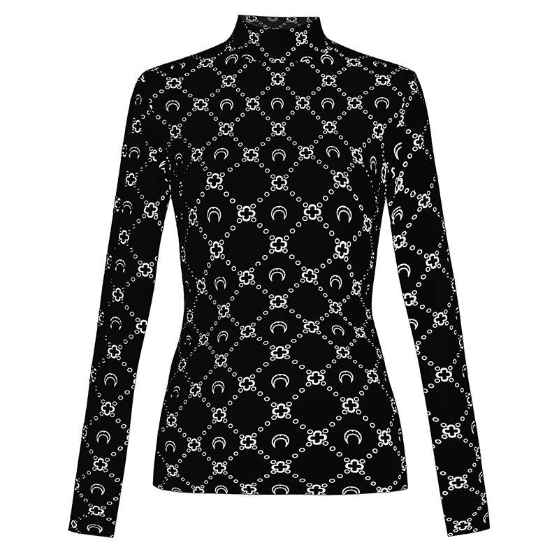 Yang Mi Moon Bottoming Shirt Ice Silk Sun Protection Clothing Inner Crescent T-shirt Bandage Dress Sweet and Spicy Wind Slimming Wind Shield - Image 34