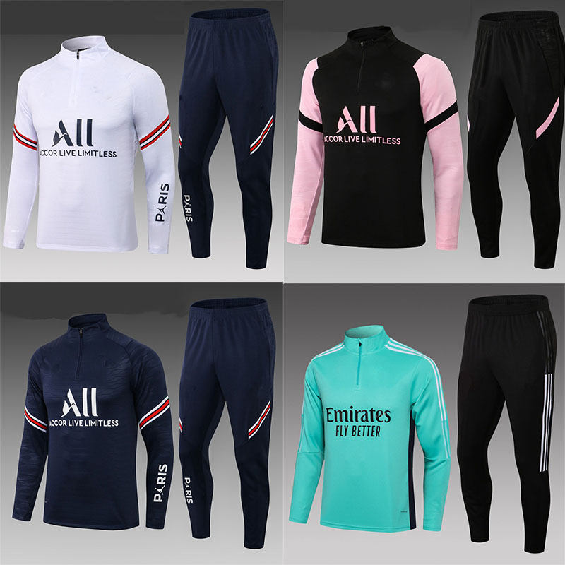 Wholesale 20-21 Paris France Main Away Jersey England Portugal Long Sleeve Training Clothes Soccer Suit Set - Image 7