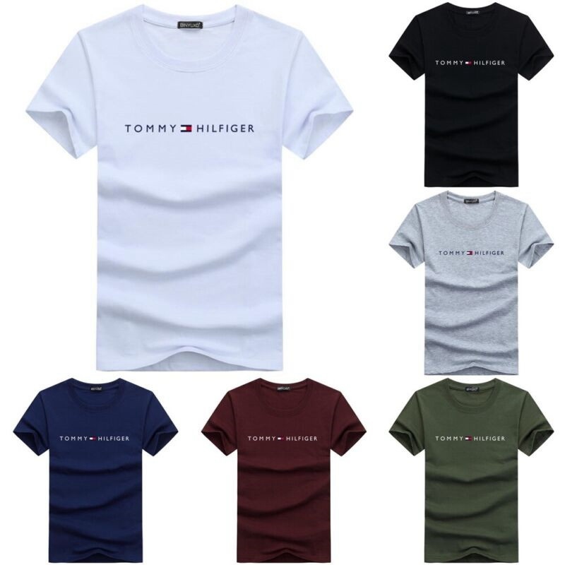 Tommy Hilfiger Mens Short Sleeve Cotton Simple Tshirt Logo T-Shirt