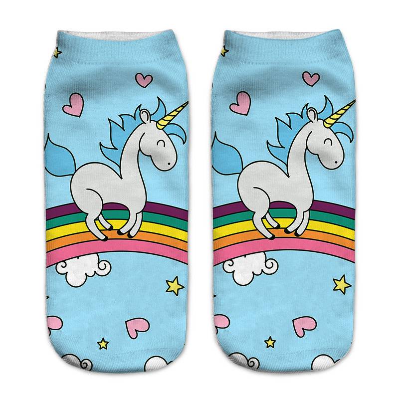 Wholesale AliExpress Hot Sale Printing Women Socks Unicorn Harajuku Wind Animal 3D Printed Socks - Image 12