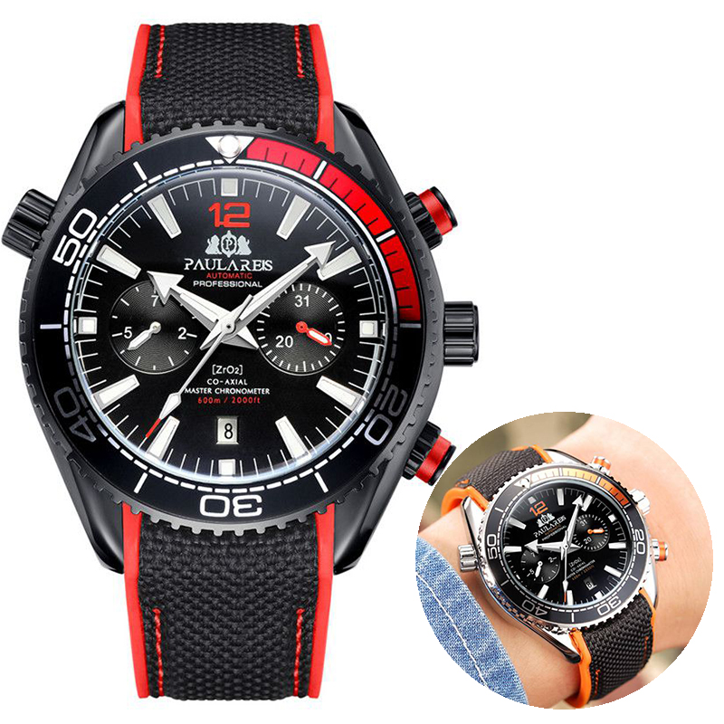 ZGAutomatic Mechanical Luminous Canvas Rubber Band Men's Watch - Image 37