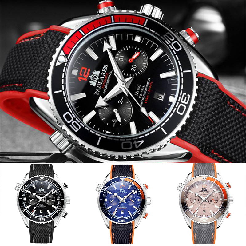 ZGAutomatic Mechanical Luminous Canvas Rubber Band Men's Watch - Image 34