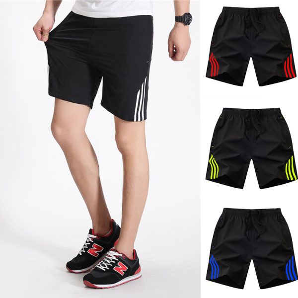 Summer New Sports Shorts Youth Casual Elastic Band Three Bars Large Size Quick-Dry Pants - Image 10