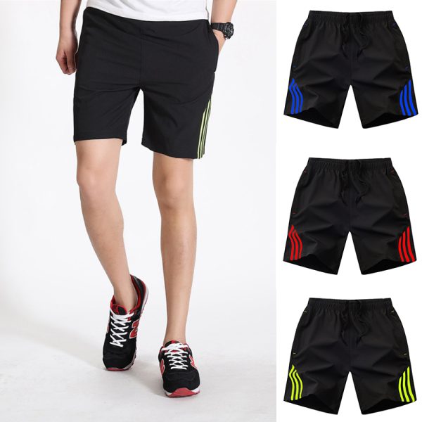 Summer New Sports Shorts Youth Casual Elastic Band Three Bars Large Size Quick-Dry Pants - Image 8