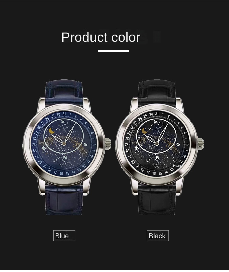 Men's Rotating Starry Sky Automatic Mechanical Watch Luminous Business Fashion - Image 19