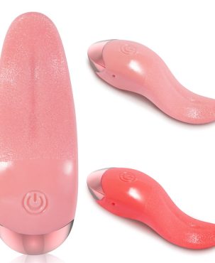 Adult Supplies Female Tongue Licking Mute Teasing Heating Electric Vibrator Emulational Tongue Masturbation Device Sex Toys
