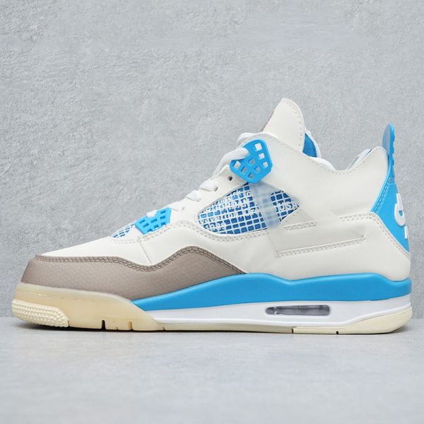 Air Jordan 4 Retro Fire Red Military Blue Purple-rot casual sports shoes Metallic AJ4 - Image 29