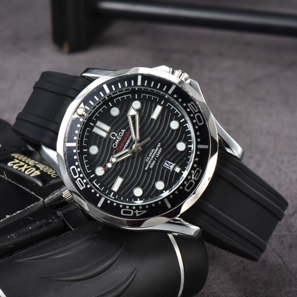 Omega Seamaster Diver 300M steel on stee Men's and Women's Watch rubber strap O SM300 - Image 11