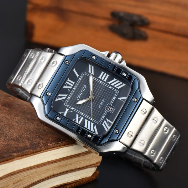 Cartier Santos de Cartier watch Men's Hot Sale 3 Pin Quartz Square Watch C Santos - Image 14