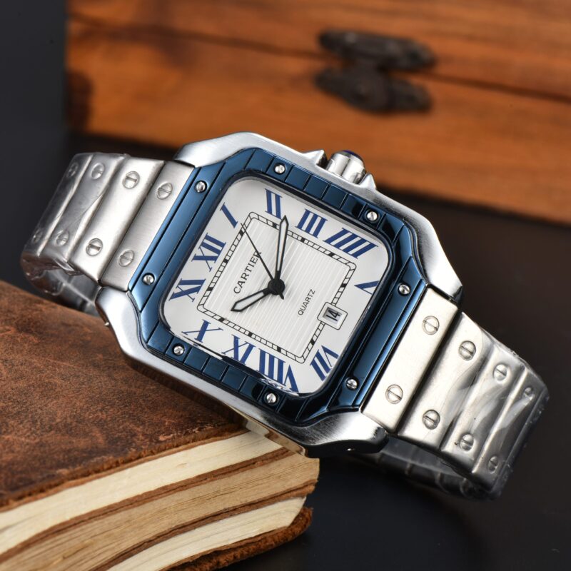 Cartier Santos de Cartier watch Men's Hot Sale 3 Pin Quartz Square Watch C Santos
