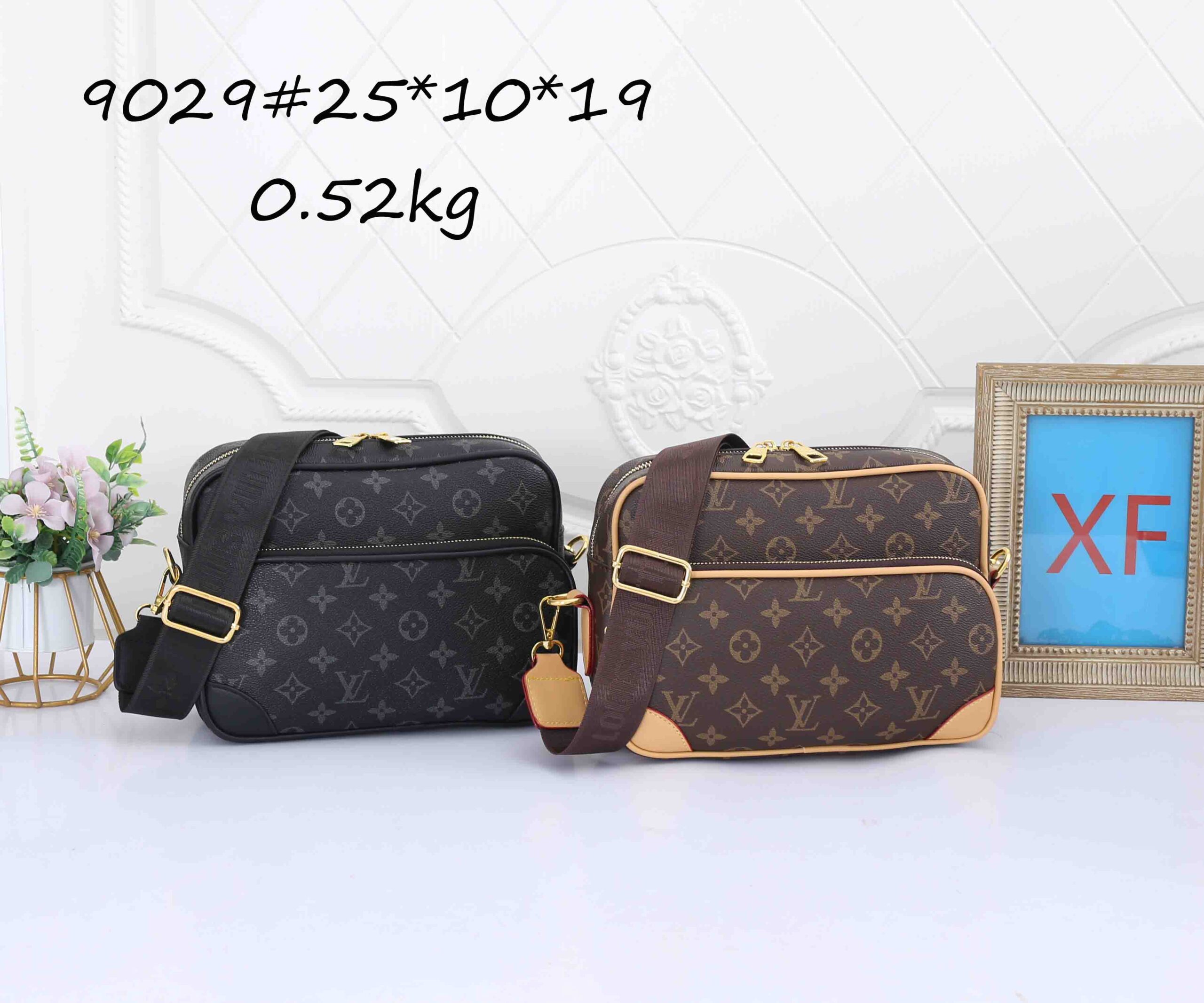 LV Style Monogram Crossbody Bag, Men's Casual Camera Bag, Multi Colors for Everyday Use
