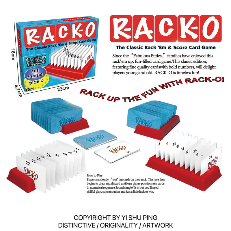RACK-O Card Game - Family Game Night Kids 8+ & Adults - Retro Classic - Image 2